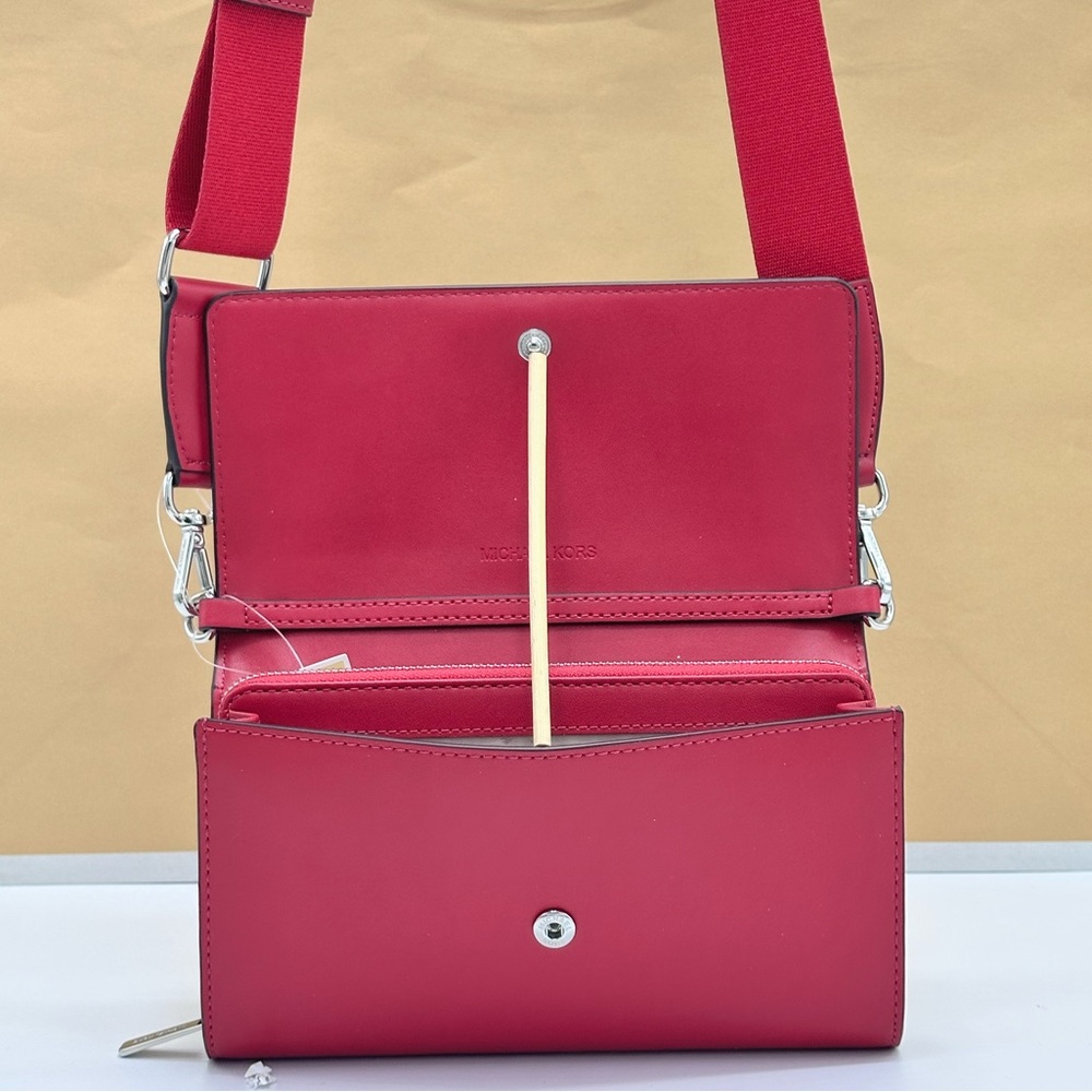 Michael Kors Pink to Blue Gradient Monogram Crossbody Bag - Picture 9 of 16